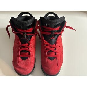 Air Jordan 6 Retro “Toro Bravo” Size 6Y Red Suede GS Youth Sneakers